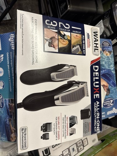 Wahl Deluxe Haarschneideset kabelgebundene Haarschneidemaschine & kabelloser Trimmer offene Box