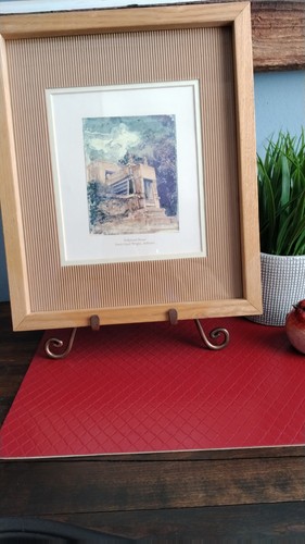 Vintage Frank Lloyd Wright Architect Print Of Hollyhocks House - Picture 5 of 8
