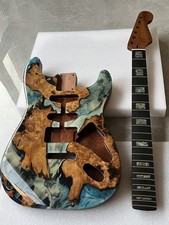 Unique mahogany electric guitar body surface with epoxy resin luster neck A set