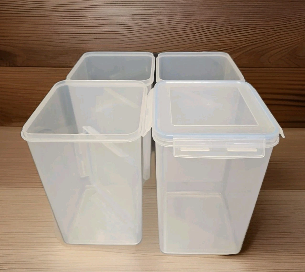 4 Pack Large Airtight Food Storage Containers with Lids (6.5 L), BPA Free