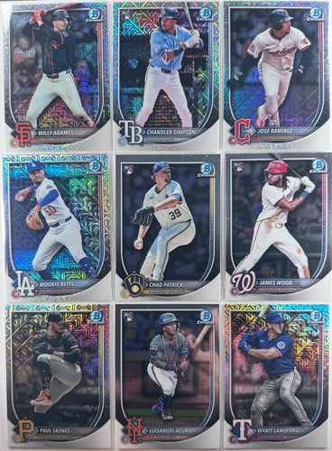 Bowman 2025 base cromada, láser, mega refractor mojo tú eliges perspectivas, rc, etc. - Imagen 95 de 144