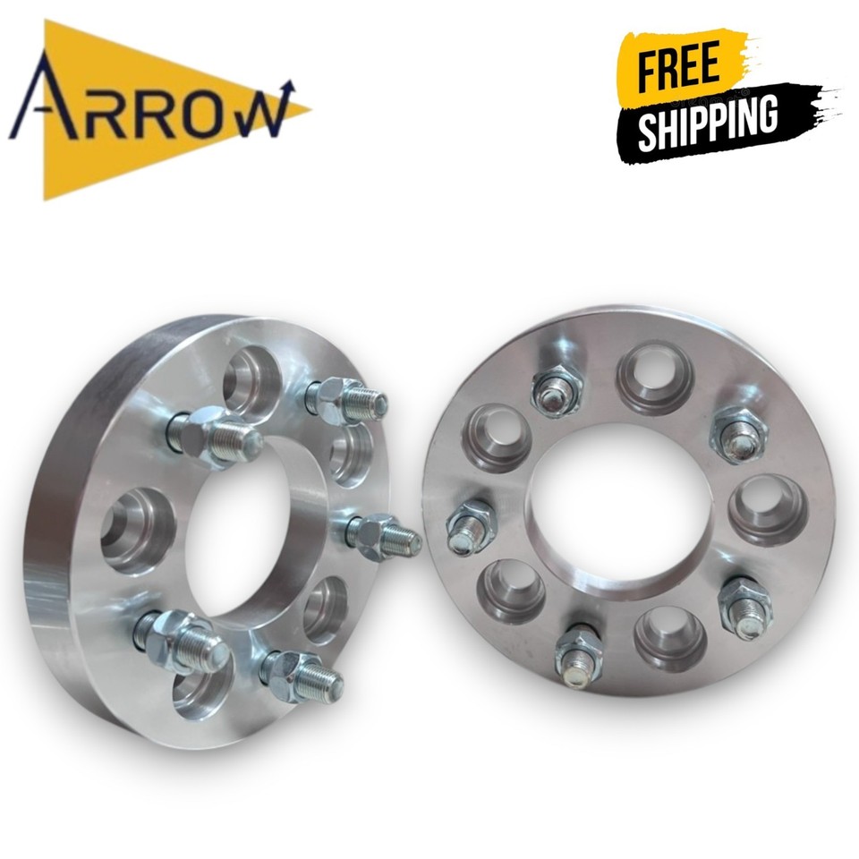 2PCs 1.5 WHEEL SPACER ADAPTERS 5X4.75 (5X120) CB 74mm STUD 12X1.5 FIT CHEVY/GMC
