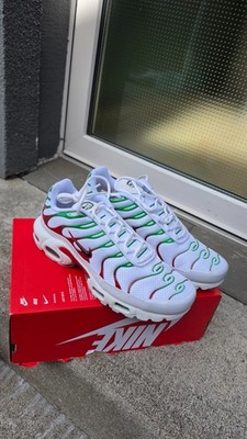 Nike Air Max Plus White-Black Kelly, Gr. 44EU,*BOX OHNE DECKEL*