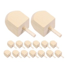  15pcs Blank Wood Hanukkah Dreidels - Unfinished Wooden Spinning Tops For Diy