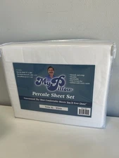 My Pillow Percale Sheet Set Twin XL - White