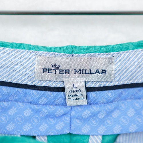 PETER MILLAR Salem Performance Shorts Kids Golf Outdoor Green Boys Sz L 11-12 - Picture 6 of 7