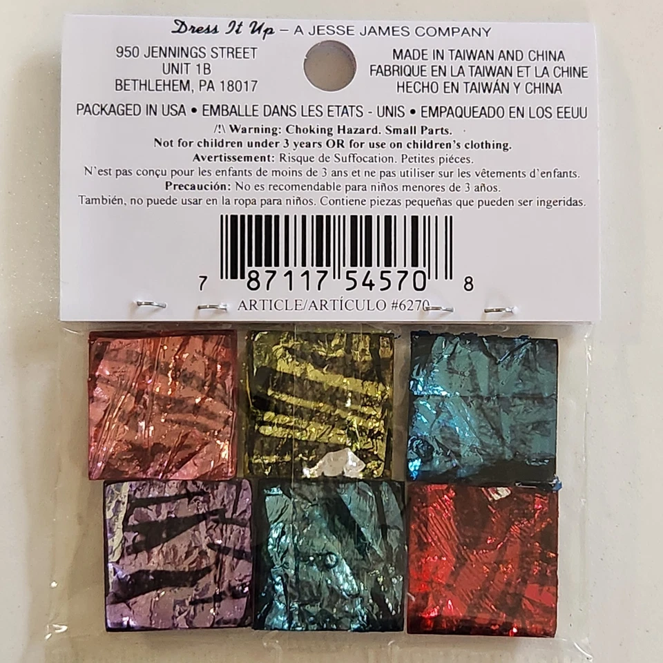 Dress It Up Buttons High Voltage Jesse James Embellishment Flat Back Iridescent - Image 2 of 2