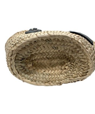 J&M DAVIDSON Small Basket Bag Bag Natural × Black LSBK0XX J&M DAVIDSON Small Basket Bag Bag Natural × Black LSBK0XX