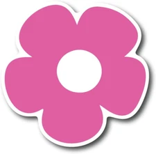 Magnet Me Up Pink Daisy Hippie Flower Decal, 5 Inches, 5", 