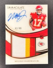 2019 Panini Immaculate Rookie Patch Autographs Mecole Hardman Jr /99 #122 Chiefs