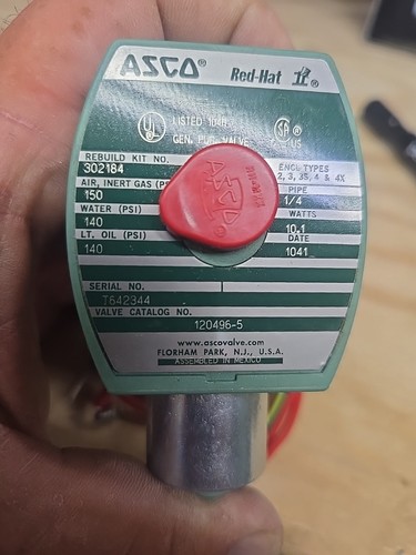 Electroválvula ASCO RED-HATT 120496-5 nuevo stock antiguo - Imagen 3 de 8