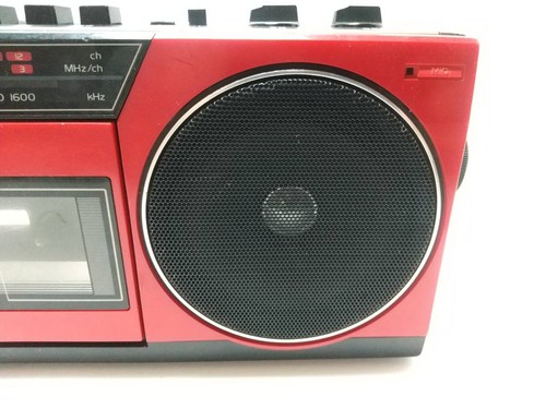 SANYO MR-A7TV Radio Cassette Player Red AM/FM Some issues From Japan F/S As Is - Picture 3 of 10
