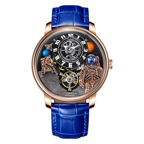 Relojes mecánicos automáticos para hombre cristal de zafiro luminosos impermeables astronauta - Imagen 14 de 18
