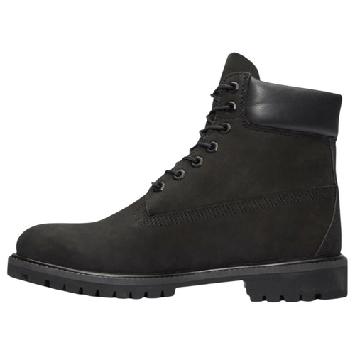 Timberland Hombres Premium 6 Pulgadas Negro Nubuck Botas Impermeables - Imagen 2 de 9