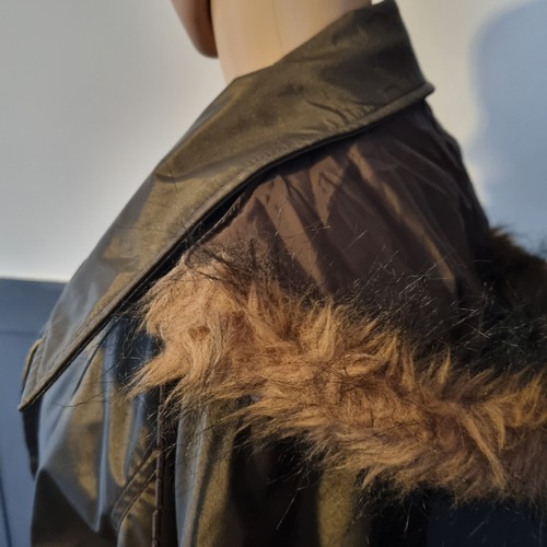 Plus Collection Dark Green Size 16 PVC Coated Long Coat With Hood Waterproof... - Picture 8 of 14