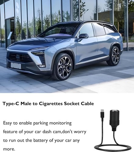 Adattatore 12V USB Type-C Maschio Spina per Sigarette Auto Presa Femmina Alimentazione PD... - Foto 3 di 10