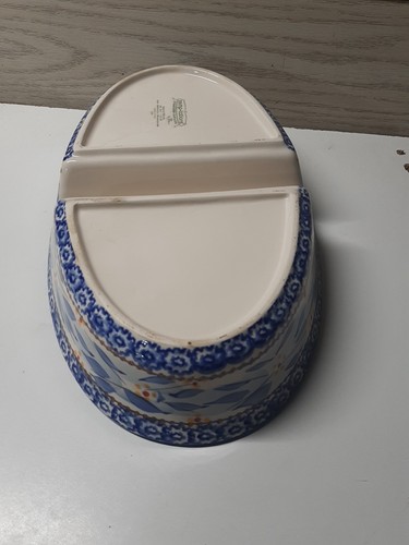 Temptations by Tara Old World Blue Divided Serving Dish Oval Basket Lid 4 Pc Set - Picture 8 of 13