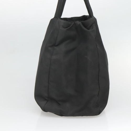 PRADA Tote Bag Nylon Black Silver Auth bs26348 - Picture 3 of 24