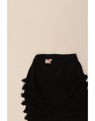 STEFANEL Womens Pencil Skirt Small W32 Black Cotton BG10 - Picture 3 of 3