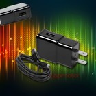 20 2A TRAVEL ADAPTER+10FT MICRO USB CABLE CHARGER BLACK GALAXY S4 NOTE 2 NEXUS 4