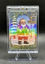 Custom SANTA CLAUS Holographic Downtown Football Trading Card