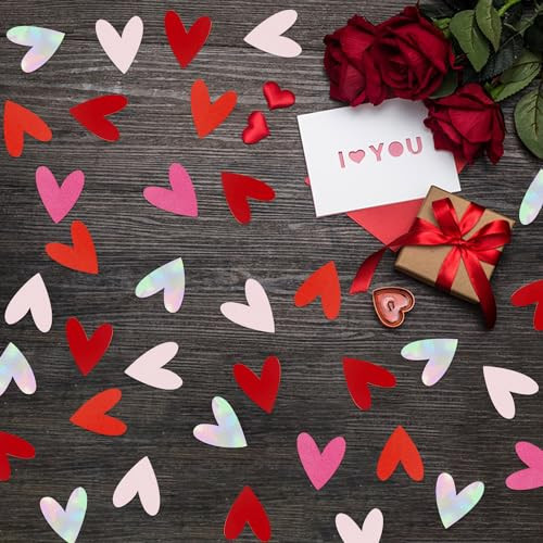 200Pcs Valentines Day Confetti Valentines Confetti Hearts Confetti Paper - Picture 5 of 6