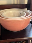 Pyrex PINK Mixing Bowl Set 401,402, 403