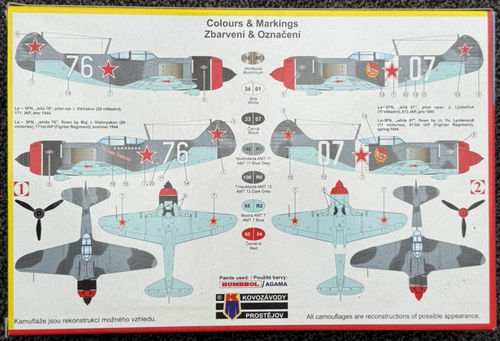 Kovozavody Prostejov 1/72 Lavockin La-5FN 'Aces' 1:48 Scale Model Kit New - Picture 2 of 2
