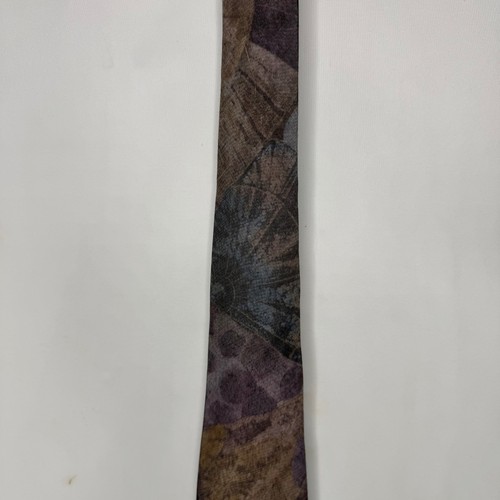 Pierre Cardin Men’s Neck Tie 4” Muted Mauve Blue Brown Floral Necktie USA - Picture 3 of 10