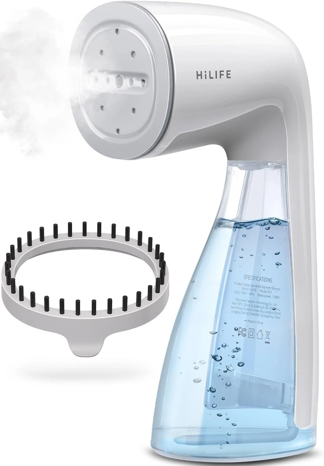 Handheld Clothes Steamer Large 300ml Tank, 1100W Strong Power, 30sec heatup