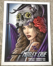 Motley Crue OFFICIAL MEXICO CITY & MONTERREY POSTER February 18-21 2023 HOLOGRAM