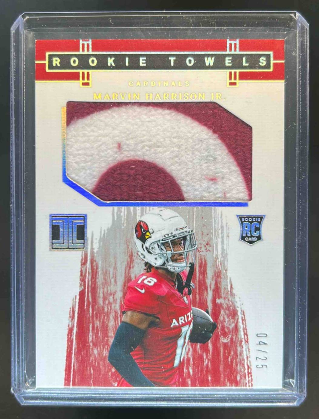 2024 Panini Impeccable Marvin Harrison Jr. Rookie Towels RC Silver Rookie #4/25