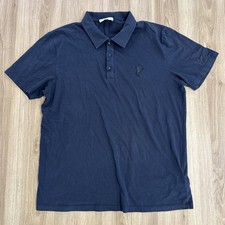 Versace Medusa Polo Shirt Black Men  s XXL Fits Large Designer Italy