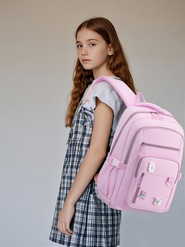 Lila Rucksack mit Lunchbox Preppy Ästhetik für Teenager Mädchen Mittelschule - Bild 3 von 12