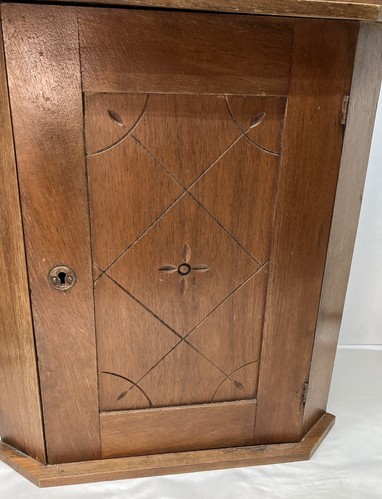 Victorian Eastlake Hanging Corner Cabinet Cupboard late 19th century 19"h x 13"w - Picture 2 of 24