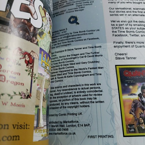 Cómics Time Bomb números de revista Quantum #1 y #2 EAU Reino Unido antología de cómics británicos - Imagen 4 de 15