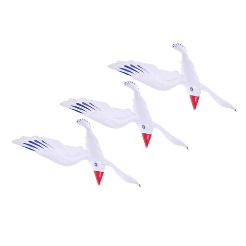 3pcs Inflatable Seagull Inflatable Birds Decorations Beach Pool Seagull Decor - Picture 3 of 12