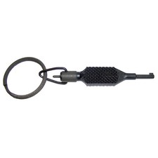 Zak Tool ZT9P Polymer Flat Knurled Handcuff Key w/ Swivel Key Ring, Black