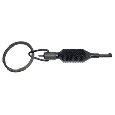 Zak Tool ZT9P Polymer Flat Knurled Handcuff Key w/ Swivel Key Ring, Black