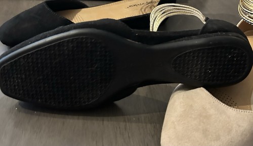 Comfort View Women’s Sandal Set in Natural & Black 8WW Zip Back Cuff Ankle Set2 - Picture 8 of 12