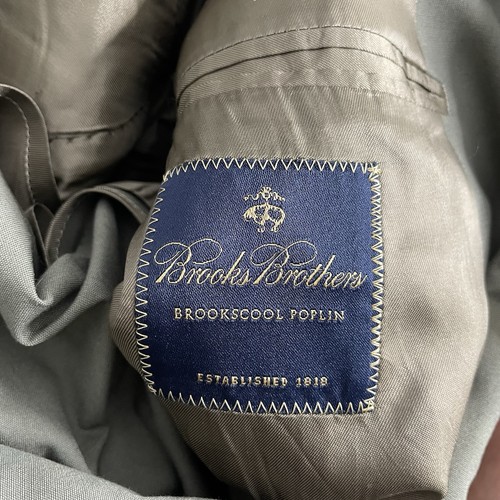 Brooks Brothers BrooksCool Popelina Verde Oliva Traje Para Hombres 40R Chaqueta W34 Pantalones Usado en Excelente Condición - Imagen 7 de 23