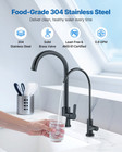 Stainless Steel Faucet, Lead-Free Water Purifier Faucets, Matte Black