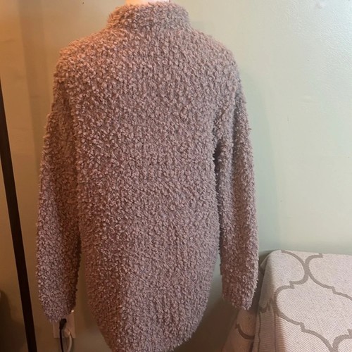Express oversize longline frente abierto acogedor cómodo oso de peluche cárdigan, talla pequeña - Imagen 9 de 10