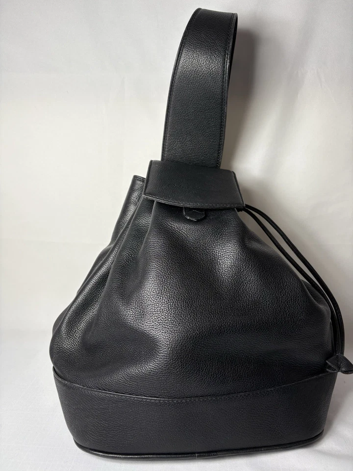 ROBERT CLERGERIE Bolso de Hombro Mochila Negro Tipo Cordón Cuero Granulado Foto 2 de 4