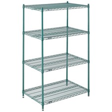 Nexel Wire Shelving Green Epoxy 36"W X 24"D X 63"H