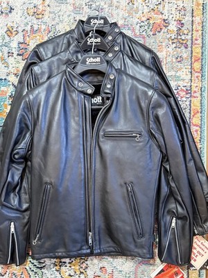 Vtg Schott Single Rider Steerhide Leather Motorcycle Jacket 641 Sz