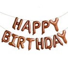 Happy Birthday Balloons Banner - 16 Inch Mylar Foil Letters for Kids Decor