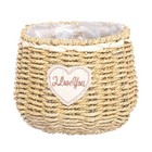1Pc Decorative Basket Festival Flower Weaving Succulent Flowerpot Basket (Khaki)