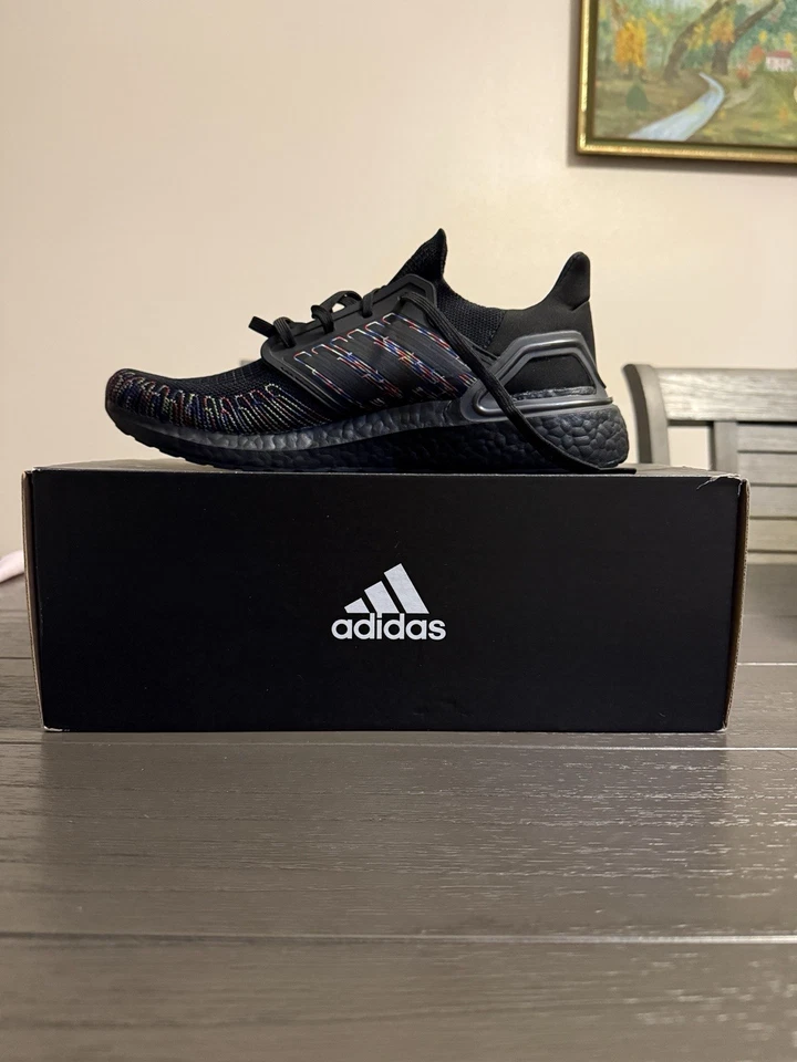 Brand New Adidas Ultraboost 20 Black/Multicolor - Image 3 of 4