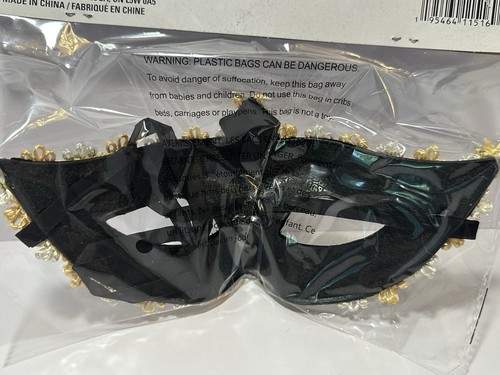 Karneval Gold Maske Spitze Venezianischer Stil Neu Versiegelt - Bild 7 von 7